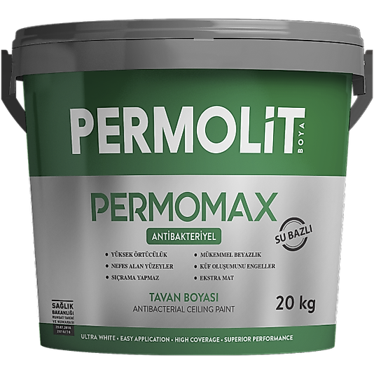 PERMOMAX ANTİBAKTERİYEL TAVAN BOYASI KÜF MANTAR ÖNLEYİCİ BEYAZ 20 KG