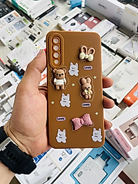 Samsung A30s - A50 Ayıcık Kabartmalı Telefon Kılıfı