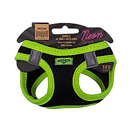 Doggie Havalı Dokuma Neon Serisi Küçük Irk Köpek Göğüs Tasması Sarı 3XS 22 - 26 cm