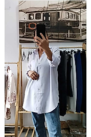 Oversize Geniş Kalıp Uzun Kollu Gömlek
