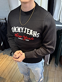 ZEROWEAR - TOMMYJEANS GÖĞÜS DETAYLI PREMİUM KALİTE TRİKO KAZAK