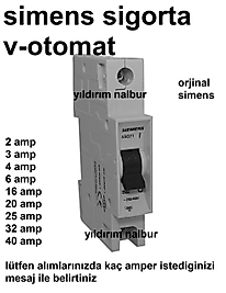 SİMENS V OTOMAT SİEMENS SİGORTA ELEKTİRİK ŞARTERİ