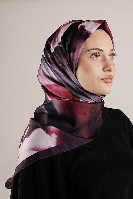 DESENLİ FRANSIZ İPEĞİ EŞARP DESEN-1