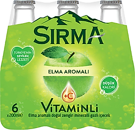 Sırma C+Plus Elmalı 200 ml  (6'lı Paket)