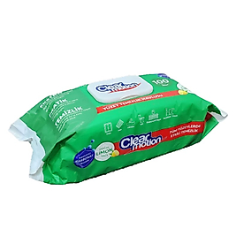 CLEAR MOTION LİMON YAĞLI YÜZEY TEMİZLİK HAVLUSU 100'LÜ