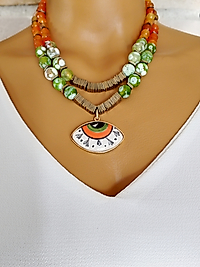 AKiK SERAMİK GÖZ KOLYE