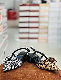 Leopar desenli sandalet