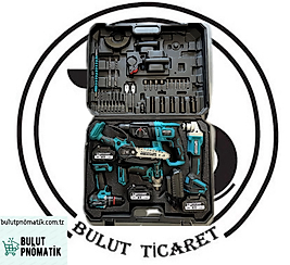 Kimmer Plus 21v Akülü 5'li Set Kırıcı Delici Hilti Taşlama Somun Sıkma Vidalama Budama