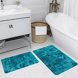 Rovigo Home Dijital Baskı Yıkanabilir Kaymaz 2 li Banyo Takımı