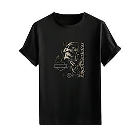 Motorcu Tarzı Baskılı Oversize Unisex Tişört