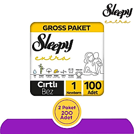 Sleepy Extra Bebek Bezi 1 Numara 100'lü (200 Adet)