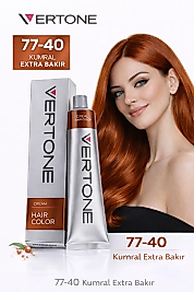 VERTONE SAÇ BOYASI 60 ML. (77-40 KUMRAL EXTRA BAKIR)