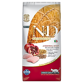 N&D Ancestral Grain Tavuk Etli ve Narlı Yetişkin Kedi Maması (1,5 kg)