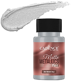 CADENCE MAT METALİK BOYA 50ML GÜMÜŞ -MMB031