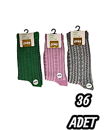 Kadın Pola Bambu Çorap 36 Adet