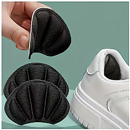 (2+2=4ADET) 2 TAKIM TOPUK KORUYUCU SİYAH KENDİNDEN YAPIŞKANLI+HER AYAKKABIYA UYUMLU