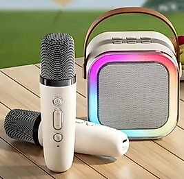 Karaoke Mikrofon Hoparlör Set Çocuklarla Eğlence İçin Tam Aradığınız Özellikte Keyifli Vakitler İçin RENK (GRİ)