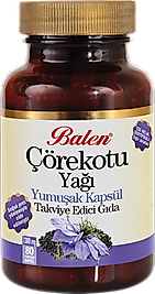 Balen Çörekotu Yağı Yumuşak Kapsül Takviye Edici Gıda