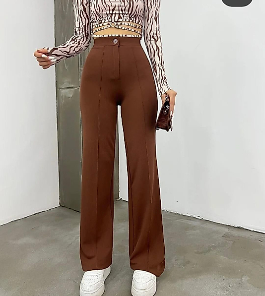 Yüksek Bel Toparlayıcı ispanyol Paça Çımalı Pantolon