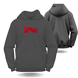 Love Modeli Slimfit Kapüşönlu Hoodie Erkek kadın Sweatshirt