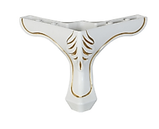 Desenli Lükens Ayak Beyaz Renk 14 cm Boyutunda