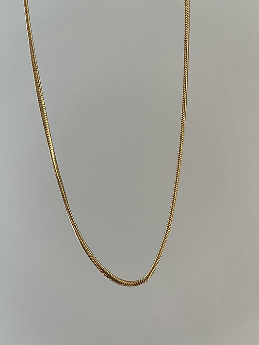 Çelik Yılan Zincir Kolye 45cm