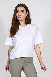 Wach L Beyaz Kabartma Tshirt