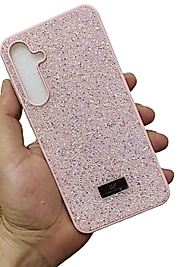 Samsung Galaxy A55 Taşlı Telefon Kılıfı Pembe
