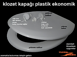 KLOZET KAPAK BEYAZ RENK PLASTİK EKONOMİK SERİ KLOZET KAPAĞI STANDART