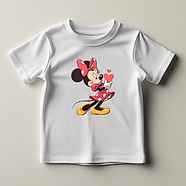 Mickey Mouse Baskılı Normal Kalıp  Çocuk Tişört