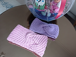 Pembe ve Mor Renk İkili Bandana Set