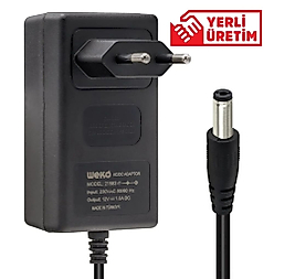 Weko 12 Volt - 1.5 Amper 5.5*2.5 Uçlu Yerli Üretim Plastik Kasa Priz Tipi Adaptör