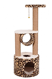 Cs05l-Catlife Oval Yuva Katlı Tırmalama Leopar 112cm