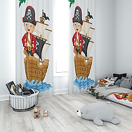 Minibabyrooms  Korsan Temalı Fon Perde