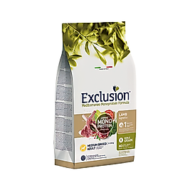 Exclusion Monoprotein Düşük Tahıllı, Kuzu Etli & Narlı Orta Irk Yetişkin Köpek Maması (12 kg)