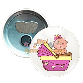Kız Erkek Çocuk Baby Shower Metal Resimli İğneli Buton Rozet Magnet Anahtarlık Açacak Çanta Rozetleri M19