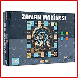 Kanguru Matematik Zaman Makinesi Oyunu - Analog Saat Okuma | 1-3 Oyuncu | İlkokul Müfredatına Uyumlu / 8-9 Yaş / 1-3 Oyuncu