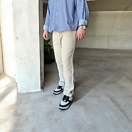 Keten Bej Baggy Pantolon