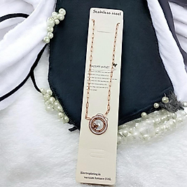 Çelik kolye rose gold 45 cm