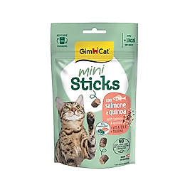 Gimcat Mini Sticks Somonlu ve Kinoalı Ödül Çubukları (50 g)