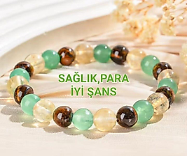 Para ,İyi Şans ,Sağlık Bilekliği (Aventurin,Kaplangözü,Sitrin)