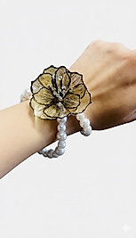 ikili İnci Çiçek Bileklik