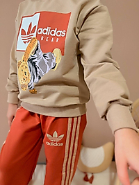 Adidas  şeritli iki ip ikili Takım 3-11 yaş