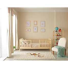 Nova - Natural Orta Kapılı Yuvarlak Çıtalı Karyola