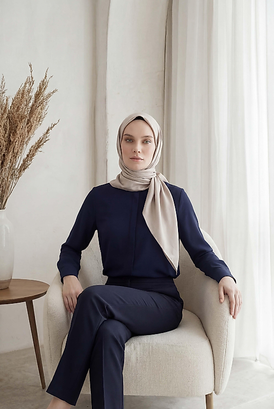 Düz Kristal Kumaş Eşarp - Kaymaz, Şık, Tok Duran | Günlük & Abiye Uyumlu