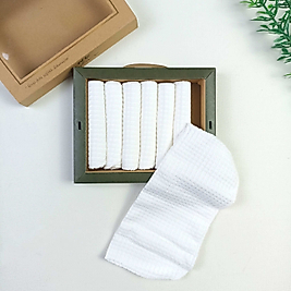 Petek Beyaz Organic Bebek Mendili / 7'li Set / 24 x 24 cm