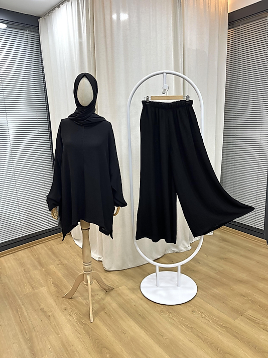 Bambu Börümcük İkili Takım / Lastik Kol - Pantolonlu