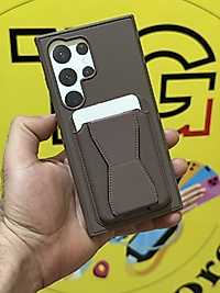 Samsung Galaxy s24 Ultra Kartlıklı Standlı Deri Telefon Kılıfı