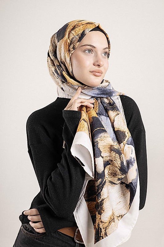 FLOOR İPEK ŞAL EL DİKİŞİ DESEN-2