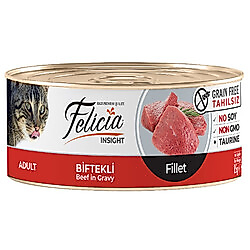 Felicia Biftek Etli Fileto Tahılsız Kedi Konservesi 85 Gr